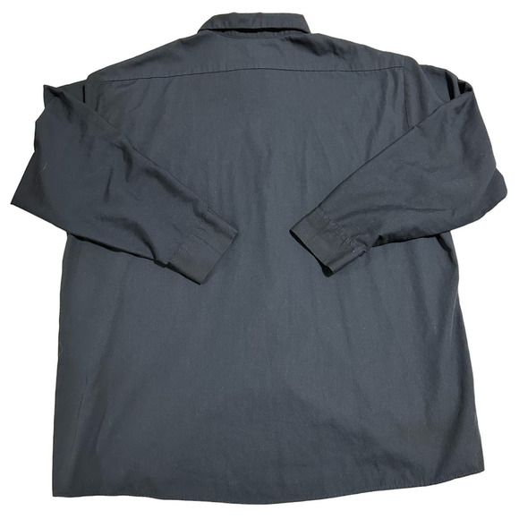 Cintas Comfort Flex Work Shirt Size 2XL Dark Blue Long Sleeve Button Down - Picture 2 of 5